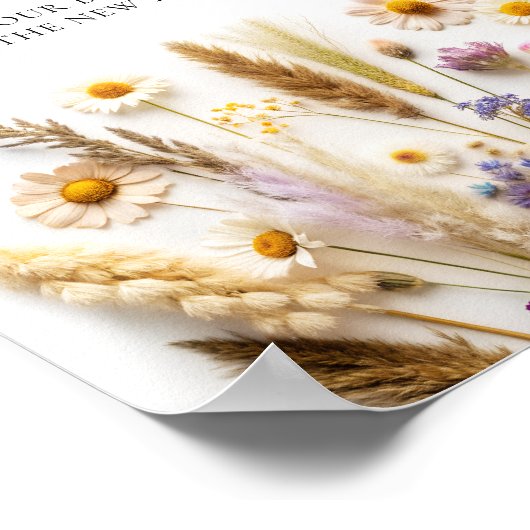 Wildflower Datum Nacht Ideeën Datum Jar Poster (Hoek)