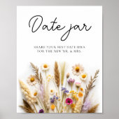 Wildflower Datum Nacht Ideeën Datum Jar Poster (Voorkant)