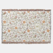 Wildflower Dekenkussen Met Naam en Monogram Deken (Voorkant)
