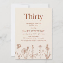 Wildflower Dertig Beige Terracotta 30e Verjaardag