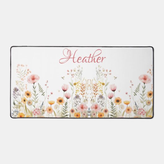 Wildflower Desk Mat Uitbreiden Aangepast toetsenbo (Voorkant)