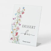 Wildflower Dessert Bar Reclamebord Met Voetstuk (Voorkant)