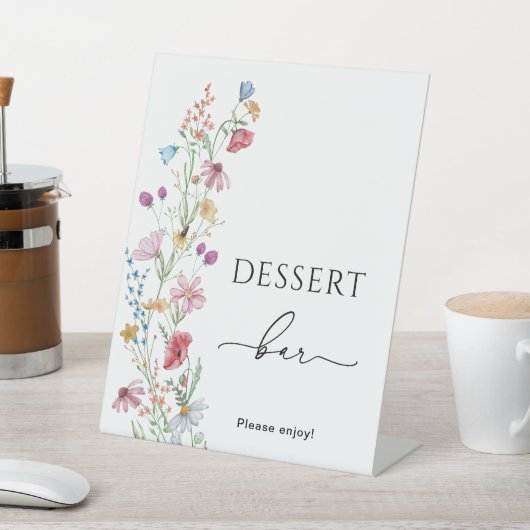Wildflower Dessert Bar Reclamebord Met Voetstuk (Insitu)