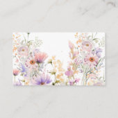 Wildflower Diaper Raffle  Card Informatiekaartje (Achterkant)