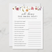 Wildflower die de bruid het beste digitaal kent kaart (Voorkant)