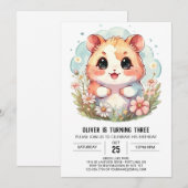 Wildflower Digitale Hamster Verjaardag Kaart (Voorkant / Achterkant)