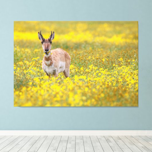 Wildflower diner canvas afdruk (Insitu (Houten vloer))