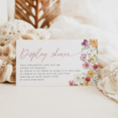 Wildflower Display Douche Bruids Liefde in Bloei Informatiekaartje