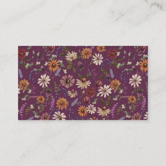 Wildflower Display Douche Kaart (Achterkant)