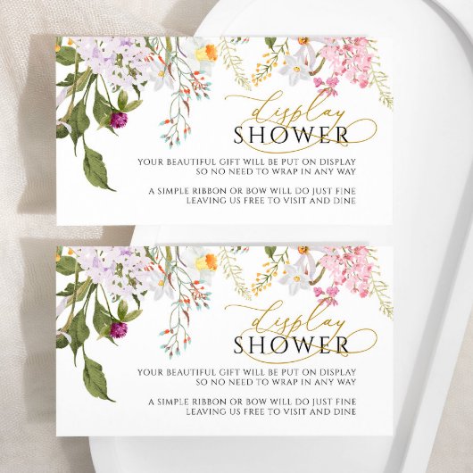 Wildflower Display Douche Ticket Informatiekaartje