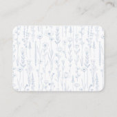 Wildflower Display Shower Baby Shower Card – Dusty Informatiekaartje (Achterkant)