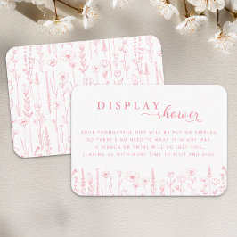 Wildflower Display Shower Baby Shower Card Informatiekaartje