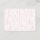 Wildflower Display Shower Baby Shower Card Informatiekaartje (Achterkant)