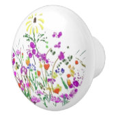 Wildflower Doodle Keramische Knop (Rechts)