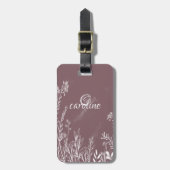 Wildflower Doodles Monogram Bagagelabel (Voorkant verticaal)