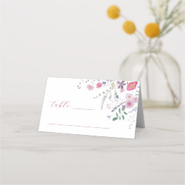 Wildflower Doop Gevouwen Plaats Kaart Plaatskaartje