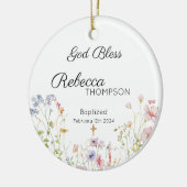 Wildflower Doop Meisje Keramisch Ornament (Links)