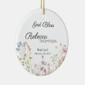 Wildflower Doop Meisje Keramisch Ornament (Rechts)