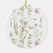 Wildflower Doop Meisje Keramisch Ornament (Achterkant)