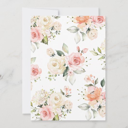 Wildflower doop uitnodiging meisje (Achterkant)