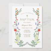 Wildflower doopsel kaart (Voorkant)