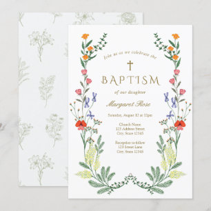 Wildflower doopsel kaart