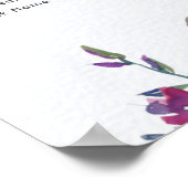 Wildflower Doopsel Tafel Zittabel Grafiek Poster (Hoek)