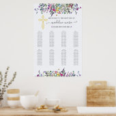 Wildflower Doopsel Tafel Zittabel Grafiek Poster (Keuken)