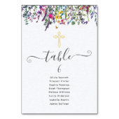 Wildflower Doopsel Zitting Grafiek Tafelnummer (Achterkant)