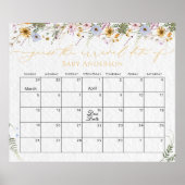 Wildflower Douche Guess Vervaldatum Kalender Poste Poster (Voorkant)