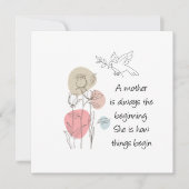 Wildflower Dove Beige Roze Blauwgroen Moederdag Ka (Voorkant)