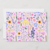Wildflower draait een eerste verjaardagsfoto kaart (Achterkant)