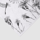 Wildflower Dragonfly Decoupage Craft Daisy Sketch Tissuepapier (Detail)