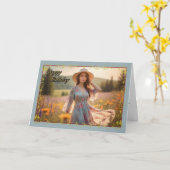 Wildflower Dreams Verjaardag Kaart van de vrouw (Gele Bloem)