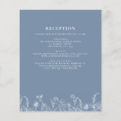 Wildflower Dusty Blue Botanical Wedding Invitation (Achterkant)