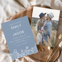 Wildflower Dusty Blue Foto Botanical Wedding