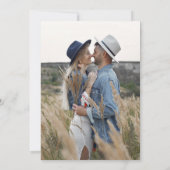 Wildflower Dusty Blue Foto Botanical Wedding Kaart (Achterkant)