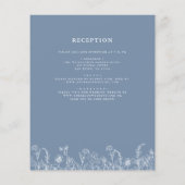 Wildflower Dusty Blue Meadow Wedding Invitation Flyer (Achterkant)
