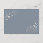 Wildflower Dusty Blue Wedding Details Informatiekaartje (Achterkant)