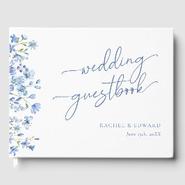 Wildflower Dusty Blue Wedding Gastenboek