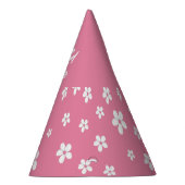 Wildflower Dusty Pink Schattige Baby Meisje Verjaa Feesthoedjes (Rechts)