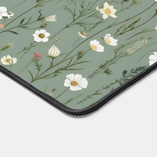 Wildflower Dusty Sage Floral Green Bureaumat (Hoek)