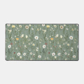 Wildflower Dusty Sage Floral Green Bureaumat (Voorkant)