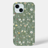 Wildflower Dusty Sage Floral Green Case-Mate iPhone Case (Achterkant)