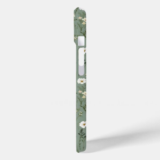 Wildflower Dusty Sage Floral Green Case-Mate iPhone Case (Achterkant / Links)