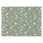 Wildflower Dusty Sage Floral Green Tafelkleed (Voorkant (Horizontaal))