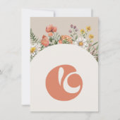 Wildflower "E" Hoge Stoel Bunting Banner Kaart (Voorkant)