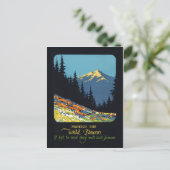 Wildflower earth day environmental deco postcard briefkaart (Staand voorkant)