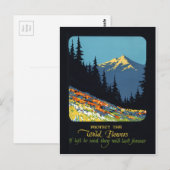 Wildflower earth day environmental deco postcard briefkaart (Voorkant / Achterkant)