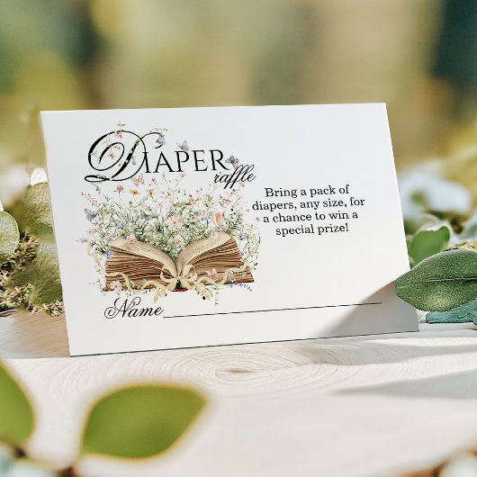 Wildflower Een nieuw hoofdstuk beginnen Baby showe Informatiekaartje